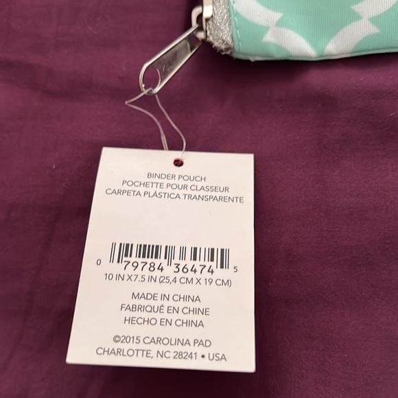 Binder pouch studio C school supply binder pencil punch new - Picture 6 of 8